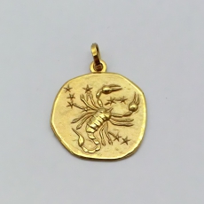 Anhänger Sternzeichen Skorpion in 333/- Gelbgold, Ø20mm