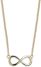 Kette Anker Silber vergoldet  mit Symbol Unendlich