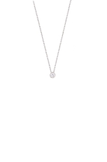 Xenox Kette Silber rhodiniert mit Anhänger Zirkonia Ø5mm