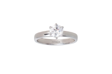 Xenox Ring Silber rhodiniert Krappenfassung, Zirkonia Ø6,0mm