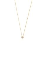 Xenox Kette Silber vergoldet mit Anhänger Zirkonia Ø5mm