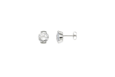 Xenox Ohrstecker Silber rhodiniert  mit Zirkonia Ø8,0mm