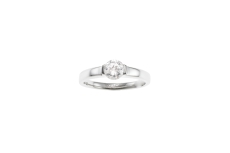 Xenox Ring poliert Silber rhodiniert mit Zirkonia Ø6,0mm
