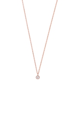 Xenox Kette Silber rosé mit Anhänger Zirkonia Ø4mm