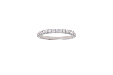Xenox Ring Silber rhodiniert umlaufend Zirkonia, Ø 2,6mm