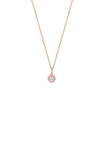 Xenox Kette Silber rosévergoldet mit Anhänger Zirkonia Ø 6,8mm