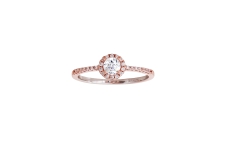Xenox Ring Silber rhodiniert rosévergoldet mitZirkonia
