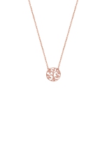 Xenox Kette Silber rosévergoldet mit Anhänger Baum  Ø 14mm