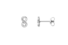 Xenox Ohrstecker Silber rhodiniert Unendlich