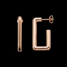 Xenox Ohrstecker Silber rosé rechteckig