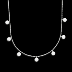 Xenox Kette Silber rhodiniert mit Anhängern 7 Scheiben