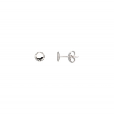 Xenox Ohrstecker Silber rhodiniert rund Ø 6mm
