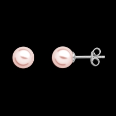 Xenox Ohrstecker Perle roséfarben Ø 8mm