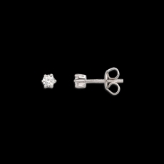 Xenox Ohrstecker Silber rhodiniert  Krappenfassung mit Zirkonia Ø 3mm