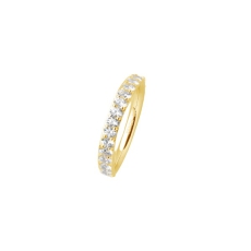Xenox Ring Silber vergoldet mit Zirkonia , 3,3mm breit