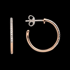 Xenox Steckcreolen Silber rosé