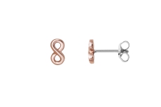 Xenox Ohrstecker Silber rosé vergoldet Unendlichsymbol