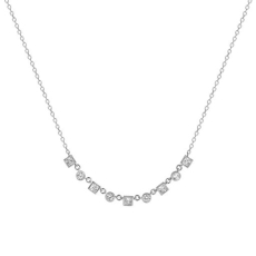 Xenox Collier Silber mit Mittelteil 9 Zirkonia