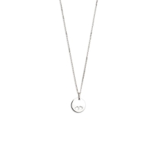 Xenox Kette Silber mit Anhänger Gravurplatte mit 2 Herzen Ø12mm