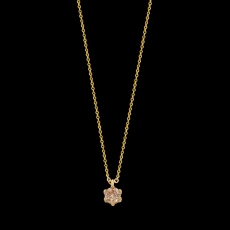Xenox Kette Silber vergoldet mit Anhänger champagner Zirkonia