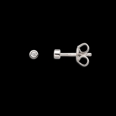 Xenox Ohrstecker Silber rhodiniert mit Zirkonia , Ø 1,6mm