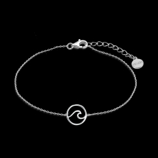 Xenox Armband Silber mit Anhänger Wellenform,