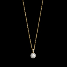 Xenox Kette Silber vergoldet mit Anhänger Perle Ø 8mm