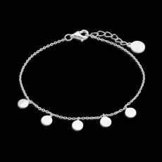 Xenox Armband Silber mit Anhängern runde Scheiben