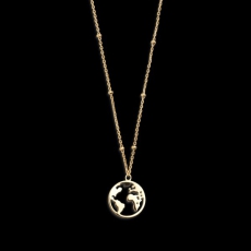Xenox Kette Silber vergoldet mit Anhänger Weltkugel  Ø16mm