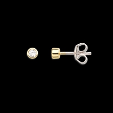Xenox Ohrstecker Silber vergoldet mit Zirkonia Ø 2,5mm