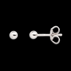 Xenox Ohrstecker poliert Silber Kugel  Ø3mm