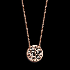 Xenox Kette Silber rosé Anhänger Lebensbaum Ø15mm