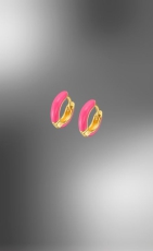 Creole Scharnier pink und gold