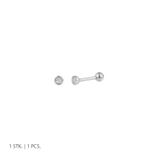 Xenox Ohrstecker Helix Silber rhodiniert