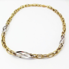 Collier 333/- Gelbgold /Weißgold