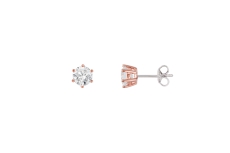 Xenox Ohrstecker Silber rosévergoldet