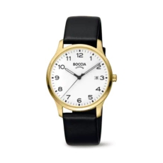 Boccia Herrenuhr Titangehäuse vergoldet