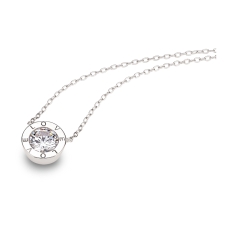 Kette Anker mit Anhänger Zirkonia, Schriftzug Love