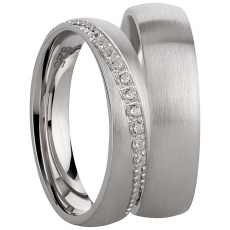Ring Silber 925/- rhodiniert Längsschliff
