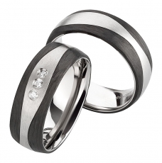 Ring Titan mit Carbon