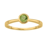 Ring runde Fassung Ø6mm Peridot 333/ Gelbgold