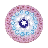 Coin aus Muranoglas, Sterne/ Blumen Ø25mm