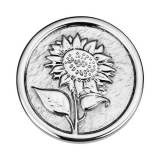 Coin Edelstahl Sonnenblume, Ø33mm