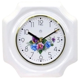 Küchenuhr mit Blumen Keramik