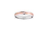 Xenox Ring Edelstahl matt/poliert mit rosé, 1 Zirkonia, 4mm breit