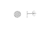 Xenox Ohrstecker Silber rhodiniert , Blumenmuster, Ø8,5mm