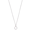 Xenox Kette Silber rhodiniert mit Anhänger Kreis mit Zirkonia