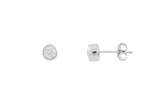 Xenox Ohrstecker Silber rhodiniert mit Zirkonia, Ø6,0mm