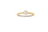 Xenox Ring poliert Silber gelb mit Zirkonia Ø4,5mm