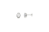 Xenox Ohrstecker Silber rhodiniert  mit Zirkonia Ø8,0mm